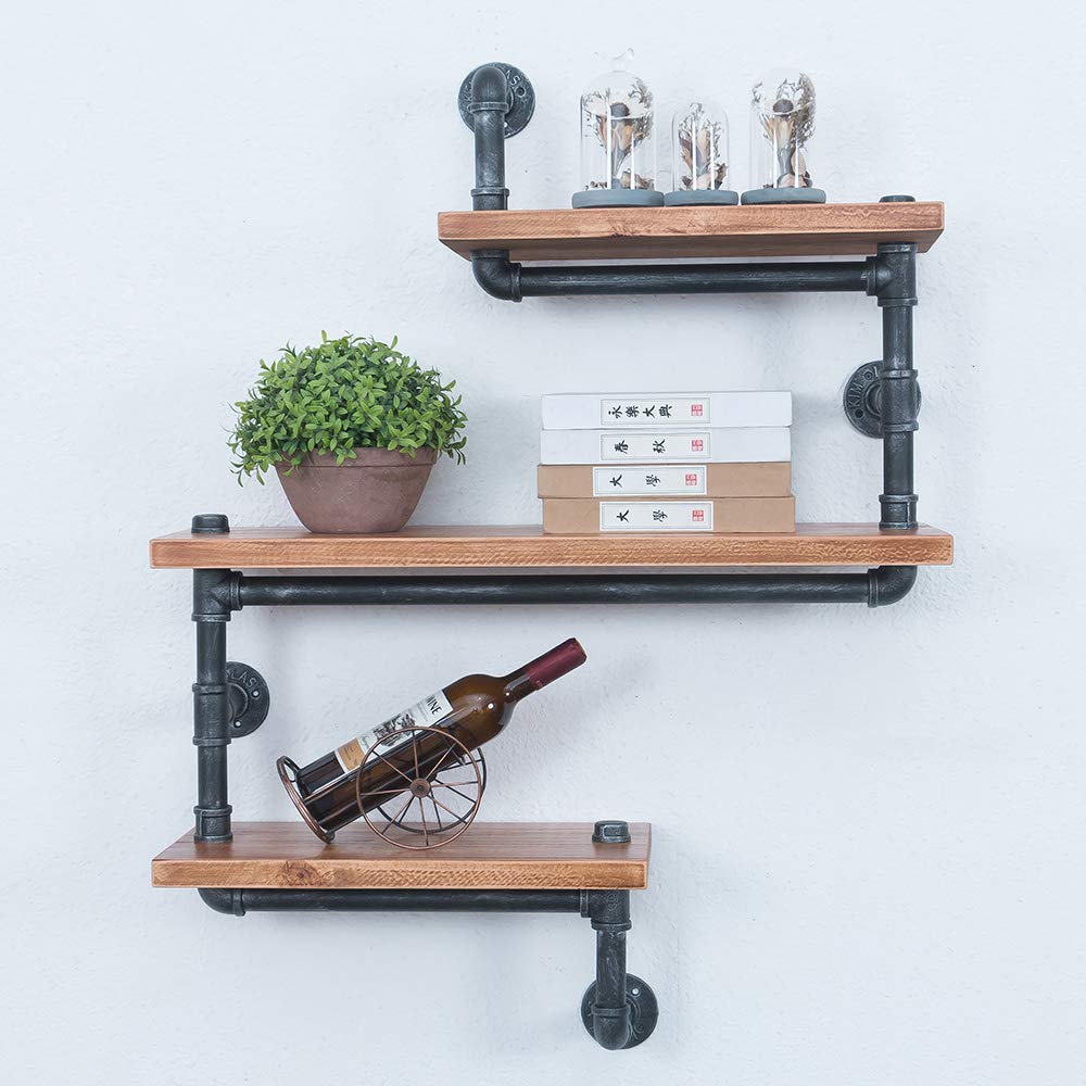 gwh industrial pipe shelves wall mounted rustic floating with pipes corner ladder shelf closet rack behind the toilet storage ideas best removable hooks kmart palmerston north