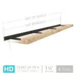 heavy duty floating shelf bracket fits inch shelves dimensions support concealed fixings manufactured brackets that hold real weight use these hidden for your sink shoe storage 150x150