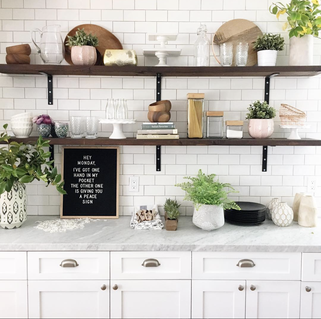 height floating kitchen shelves bigger than the three screen shot shelf open shelving design every davis moments everydavismoments long rustic wall pine mounted bookshelves best