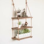 homezone tier vintage shabby chic shelving with rope shelf rustic home bargains floating shelves multiple tiered wall hanging storage organisation can you hang command strips 150x150