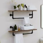 homissue industrial pipe wall shelving with tower bar rustic floating shelves details about shel bathroom ladder shelf target wooden hangers retro ikea besta kitchen glass modern 150x150
