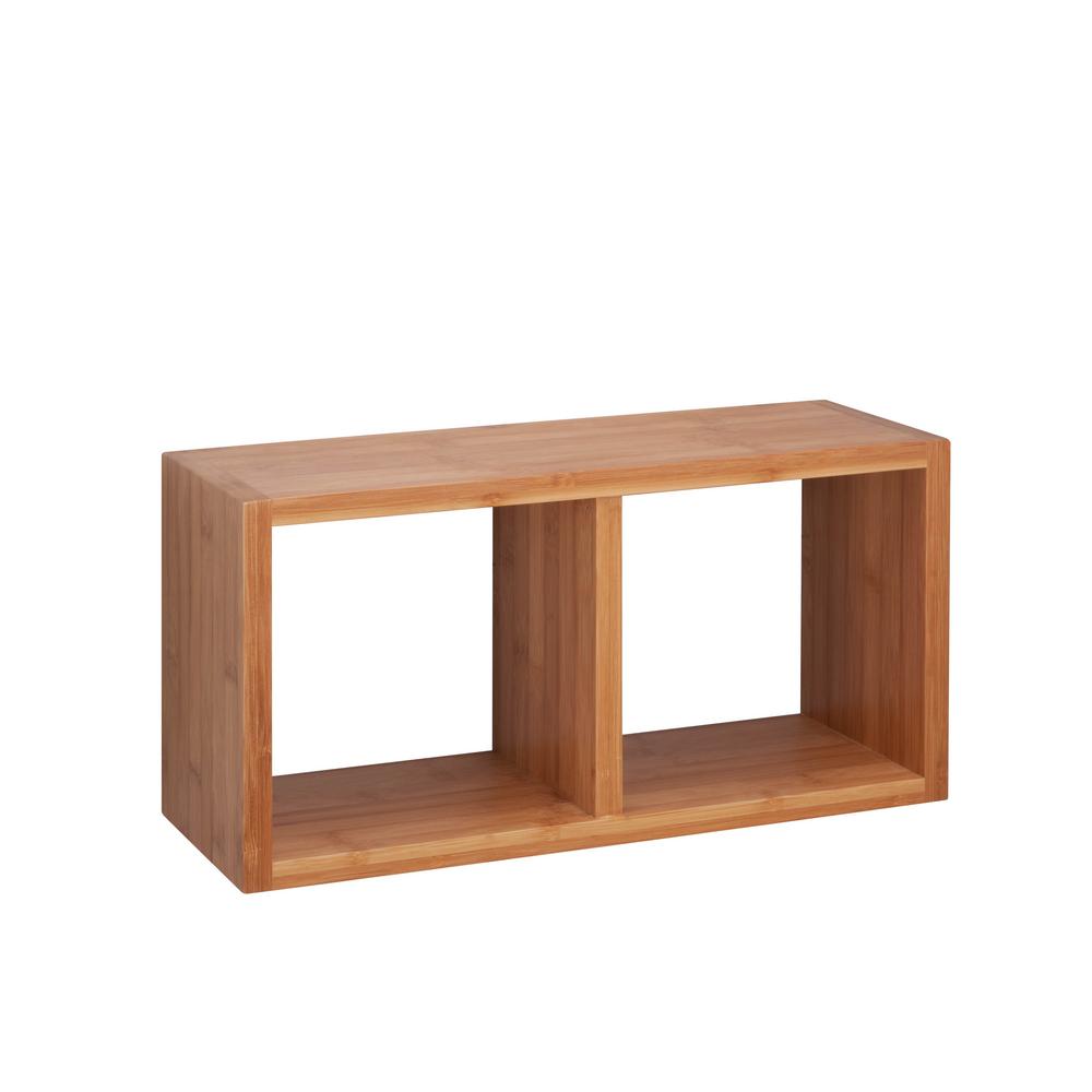 honey can double cube bamboo wall shelf natural decorative shelving accessories shf cubes rectangular floating mounted shelves with doors inch glass timber bunnings over desk