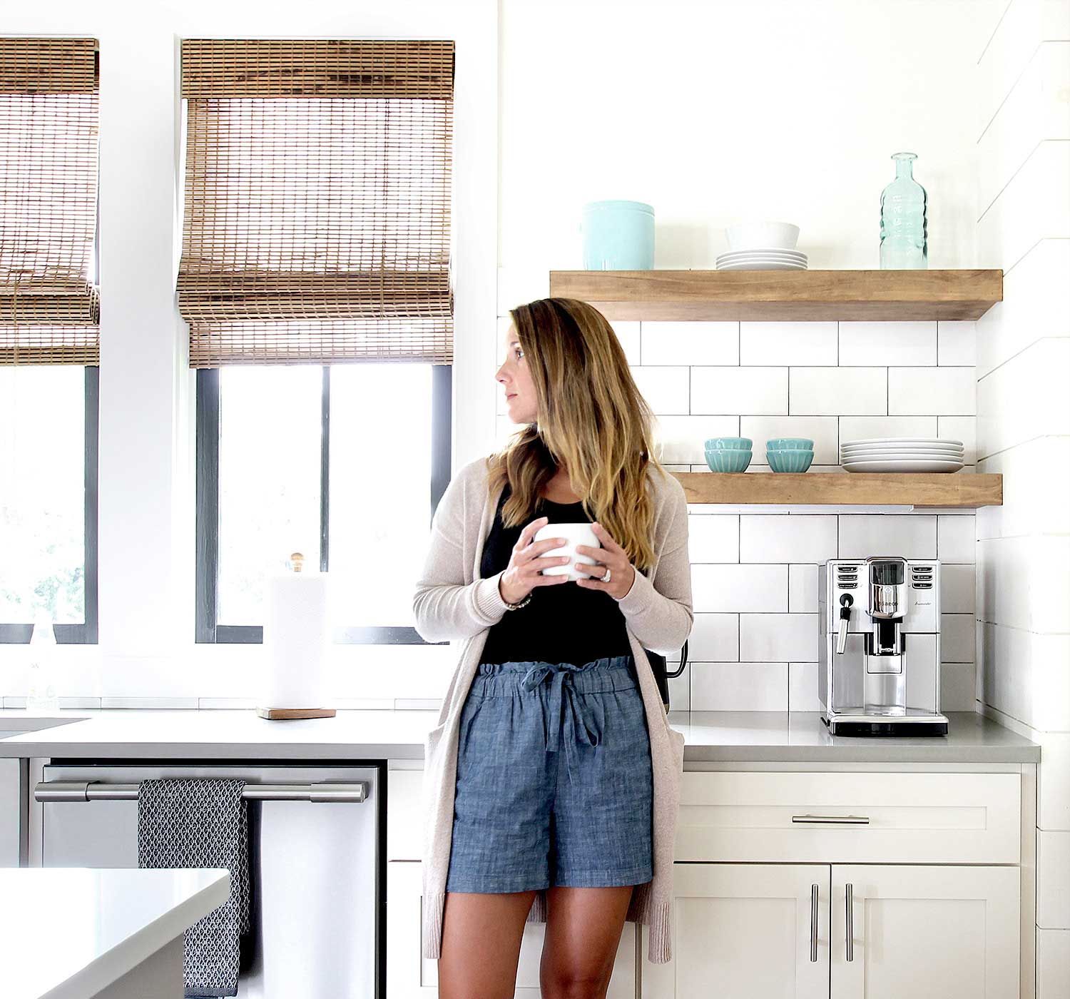 how build and install floating shelves for the kitchen plank brooke coffee web with lights when built our house plan was two each side sink but time got closer move there were too