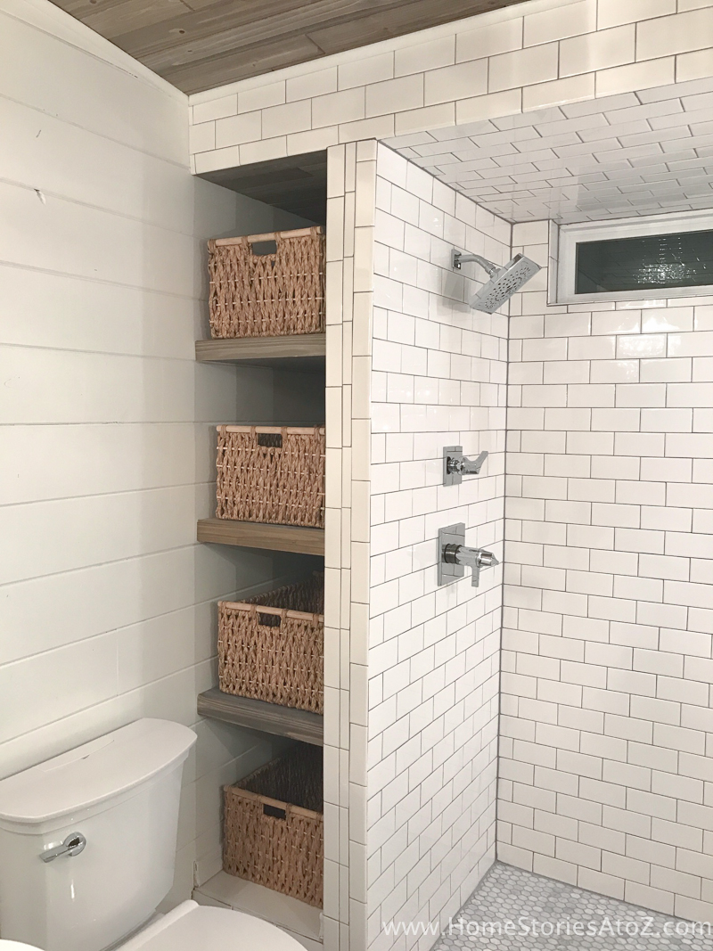 how build bathroom shelves next shower floating with baskets wall step and enjoy entryway shelf hooks cubbies small open kitchen designs ikea wood metal standard bookshelf hanging