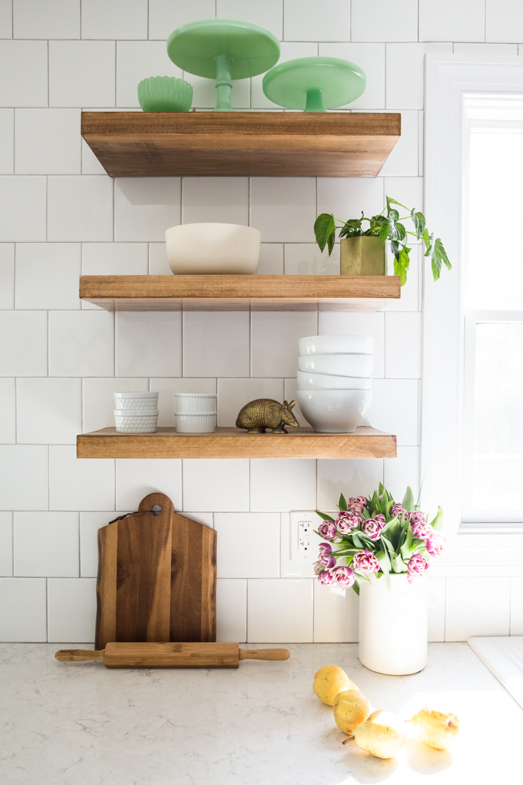 how make diy floating shelves live free creative green cabinets small kitchen reveal best for was tricky find exactly what looking the stain and length that wanted did any self