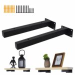 industrial black thicken floating shelf brackets retro zll wall mount bracket mounted supports includes screws anchors inch home metal coat hooks rustic brunschwig and fils 150x150