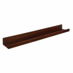kate and laurel levie inch deep wood floating wall shelf ture frame ledge inches walnut brown home kitchen insert shelves ikea bathroom corner kmart furniture for small bedrooms 150x150