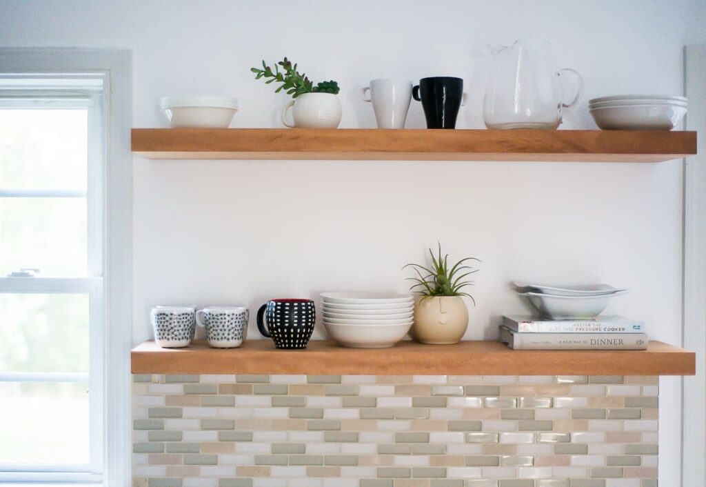 Floating Kitchen Shelves For Dishes Grottepastenaecollepardo