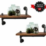 lokkhan set inch industrial pipe shelving floating shelves black friday bookshelf rustic wall mounted shelf vintage home decorative wood open closet systems work brackets french 150x150