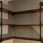 making black iron pipe shelves floating long white shelf building garage wall dark wood media console small brackets wrought command coat hanger for kitchen storage narrow wooden 150x150