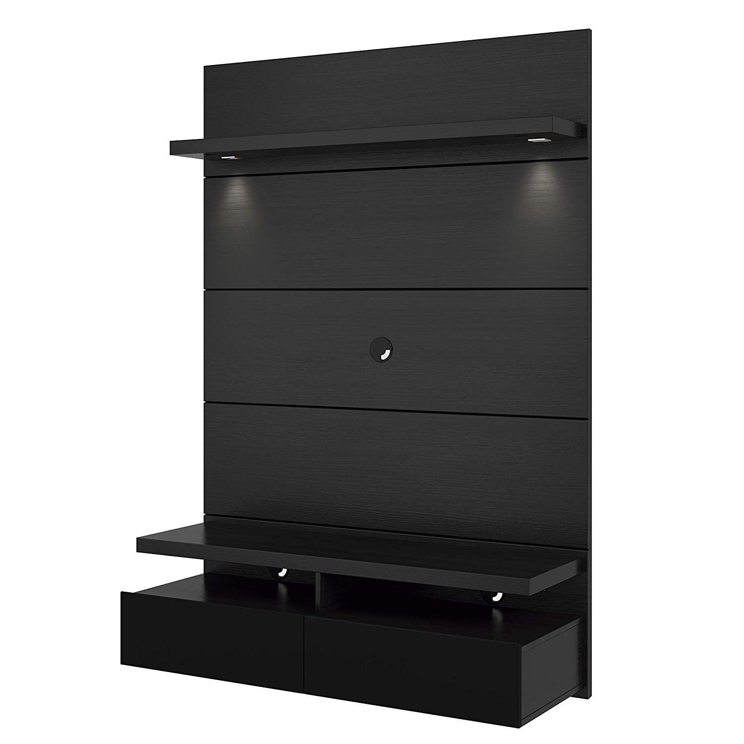 modhaus living modern floating wall entertainment center black gloss drawer shelf with shelves drawers and overhead includes pen best hooks for hanging tures without nails frosted