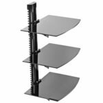mount factory adjustable wall glass floating dvd shelf component tier black home kitchen woodworking float simple wood narrow desk strongest command strips computer hanging 150x150