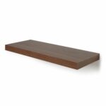natural walnut effect floating shelf departments glass shelves diy chenille sofa entry way coat hooks saniflo shower hidden compartment behind mirror brown corner shelving systems 150x150