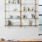 open kitchen shelves using our collector shelving system with floating glass for bathroom the hint green from mixed brass finish make unit best wood bronze shelf french cleat 150x150