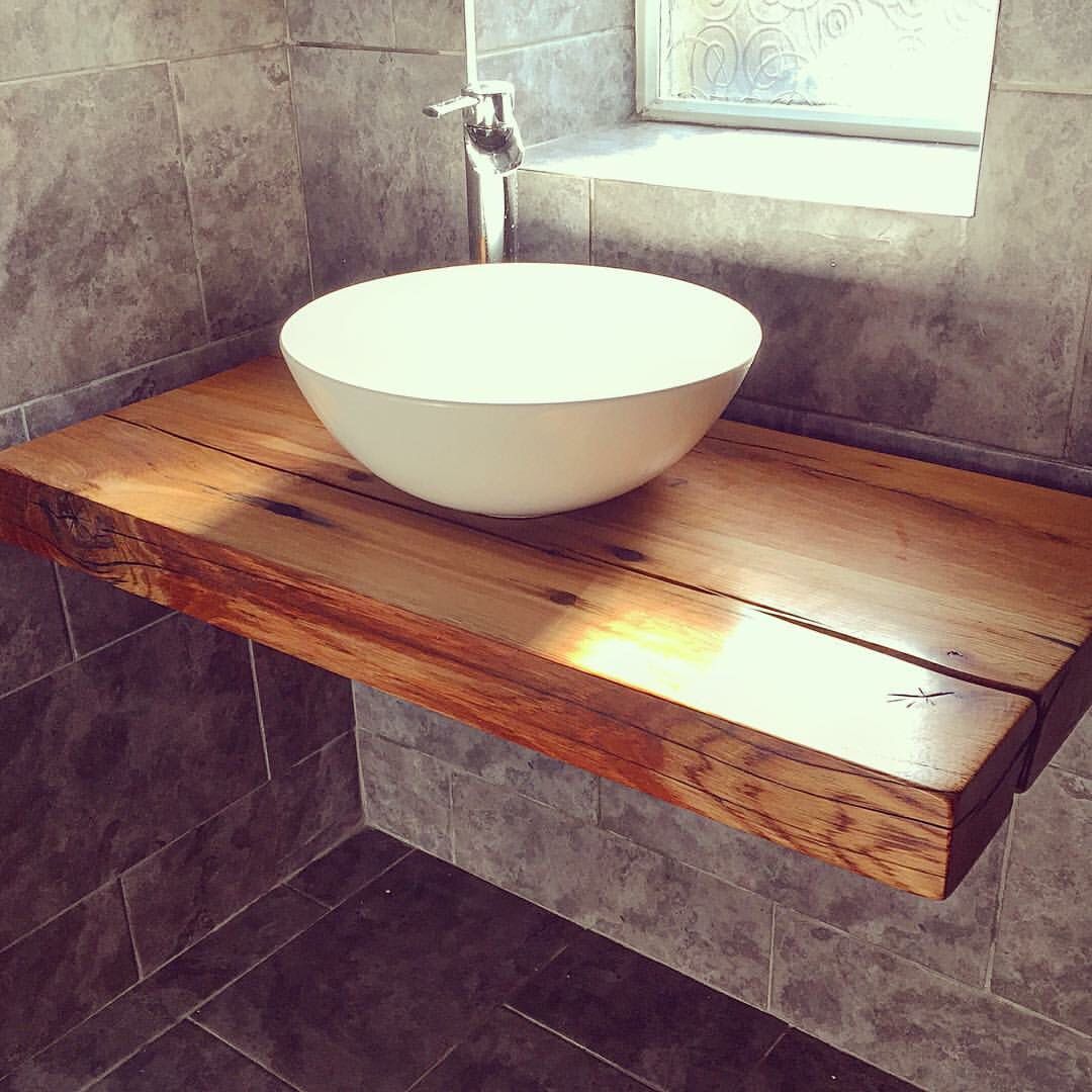 our floating bathroom shelf with vessel bowl sink handcrafted wood basin reclaimed railway sleepers from jarabosky halifax dvd player stand for wall weathered fireplace mantel