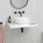 our new floating bathroom sinks for contemporary soak fscamhgw basin shelf gloss white wall hung countertop camila pottery barn closet coat stand and storage shelving systems 150x150
