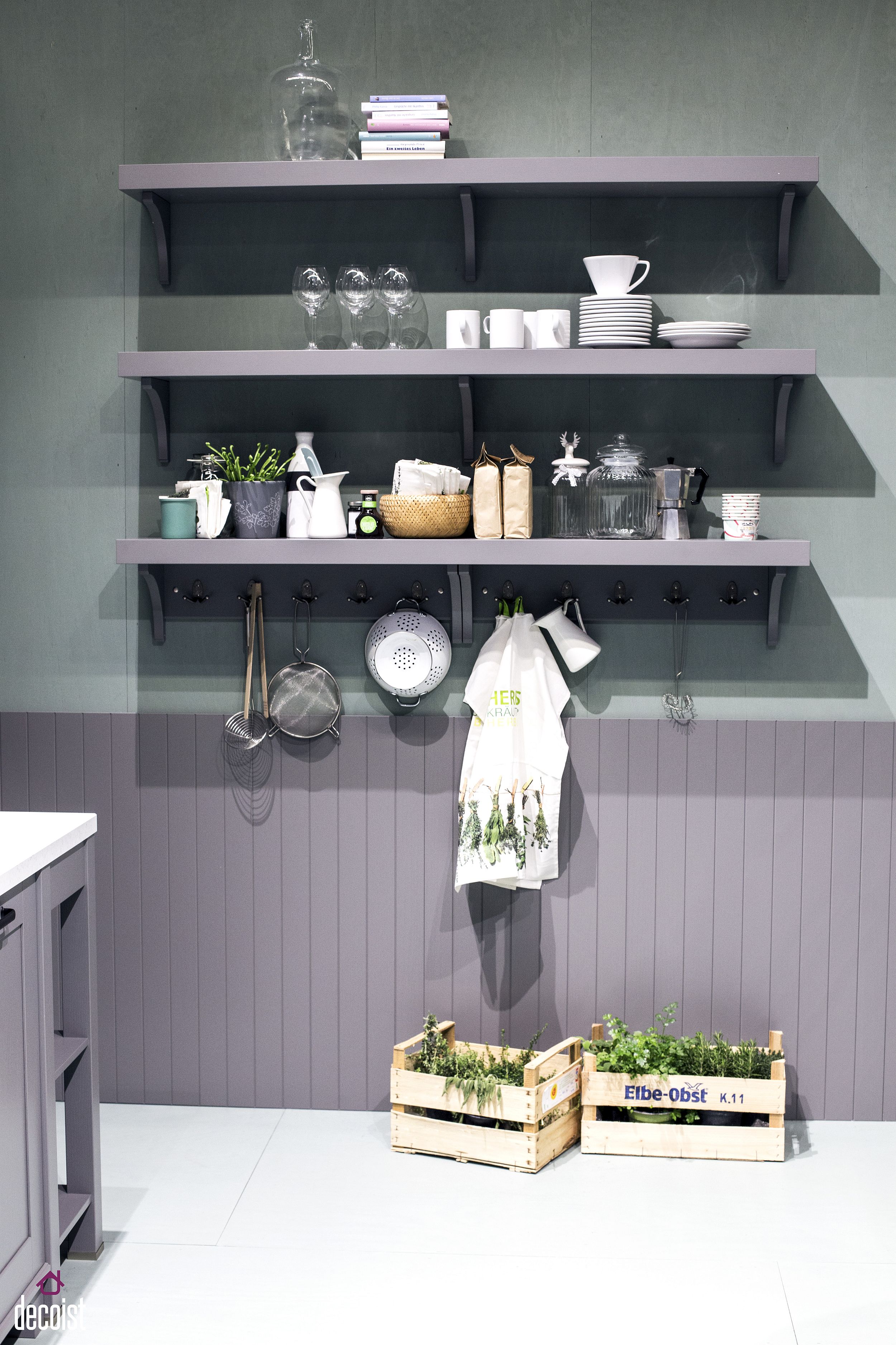 practical and trendy open shelving ideas for the modern kitchen slim floating shelves gray create smart space savvy display over island limed oak heavy duty aluminum shelf