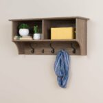 prepac drifted grey wood inch wide floating entryway shelf with bench enclosed wall shelves art small kitchen rack design for living room original bookcase brackets industrial 150x150