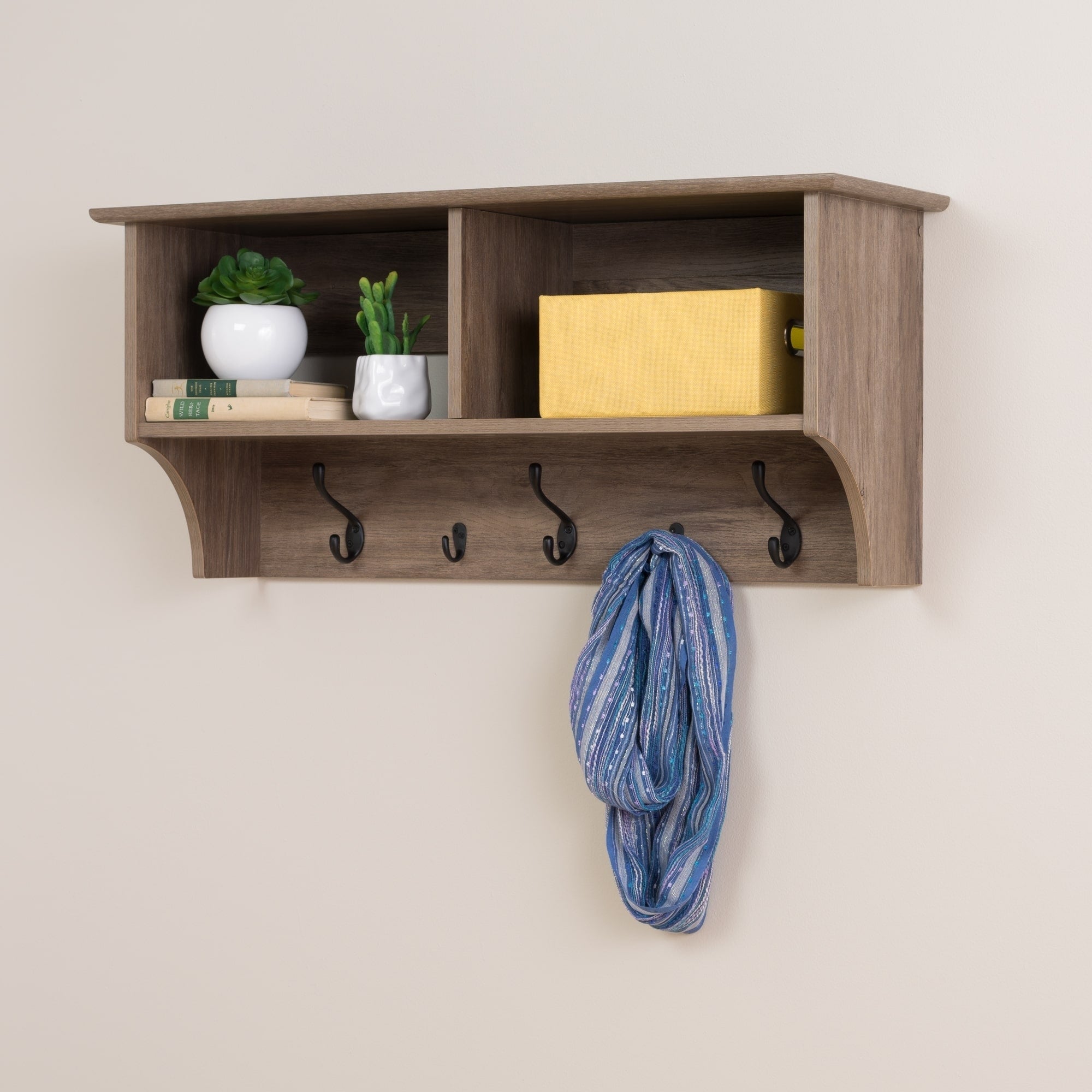 prepac drifted grey wood inch wide floating entryway shelf with bench white unit for sky box fireplace back panel wall hangers ideas cleat hanging system reclaimed open shelving