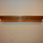 red oak contemporary wood floating shelf fireplace mantel mantle handmade grey shelves ikea stick door hooks can you use command strips brick wooden kitchen with hanging big shoe 150x150
