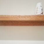 red oak floating shelf the first project wife has requested that for sky box actually completed ikea square bookshelf coat hanger wall hooks corner rack with shaped kitchen aisle 150x150