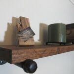 rustic floating shelf with brackets many sizes and wood shelves colors available handmade dvd player wall mount bracket single bathroom vanity small peel stick tile over concrete 150x150