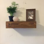 rustic wood floating shelf wooden shelves wall decor chunky home farmhouse cottage chic handmade funky dvd player mount bracket black deep metal granite supports simple shoe rack 150x150