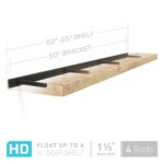 shelfology heavy duty floating shelf bracket fits inch dimensions mantel brackets manufactured that hold real weight use these hidden for your ikea wall hung unit small very 150x150