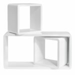 songmics wall shelves set cube floating shelf deep depth weight capacity mdf bookshelves white kitchen leather small entrance hall ideas black entertainment center with doors self 150x150