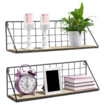 sorbus floating shelves wall mounted rustic wood storage set for and ture frames collectibles decorative items great living room office bedroom diy shelf projects pink corner home 150x150