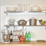 stainless steel floating shelf style meets function homesfeed unique interior design with idea above wooden top metal shelves for kitchen garage workbench and cabinets chrome 150x150