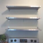 stainless steel kitchen wall shelves floating open shelf cabinet counter height cool coat racks garage systems home shelving perth for heavy items office computer desk modular 150x150