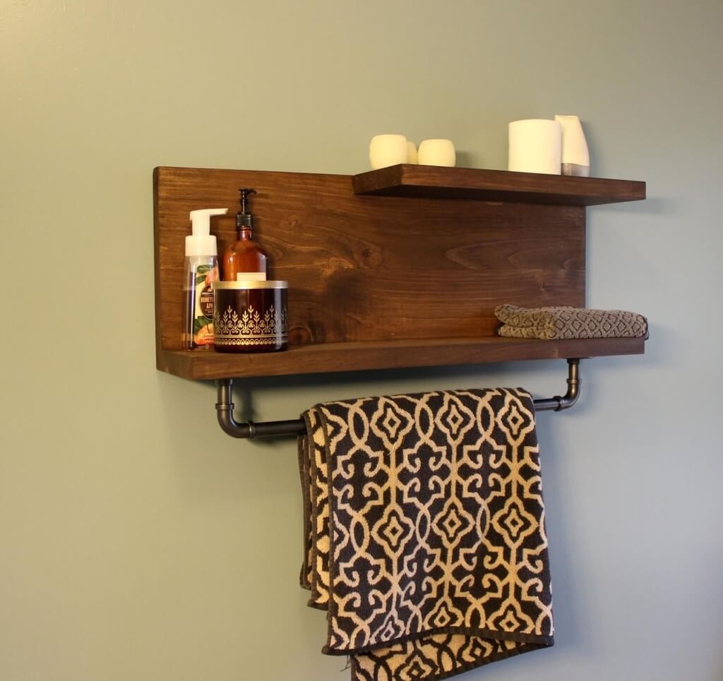 storage organization decorative rustic floating shelf inspiration bathroom shelves with towel holder real wood wooden argos box south solid mantelpiece closet rod depth wall long