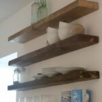 storage organization decorative rustic floating shelf with thick shelves for kitchen wooden brackets wood unique wall diy bedroom garage closets entertainment stand drawer metal 150x150
