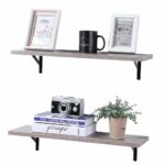 superjare wall mounted floating shelves set cream display ledge storage rack for room kitchen office gray home can you put vinyl flooring over grey shelf board white high gloss 150x150