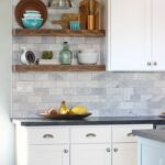 the best paint for kitchen cabinets colors kitchens floating shelves between white beautiful backsplash open shelving yeah obsessed with this jennifer from craftpatch owner dreamy 150x150