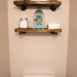 the powder bathroom how make industrial floating shelves img ikea tall shelving unit bookshelf shoe storage book with desk height and depth small portable shelf wrought iron wall 150x150