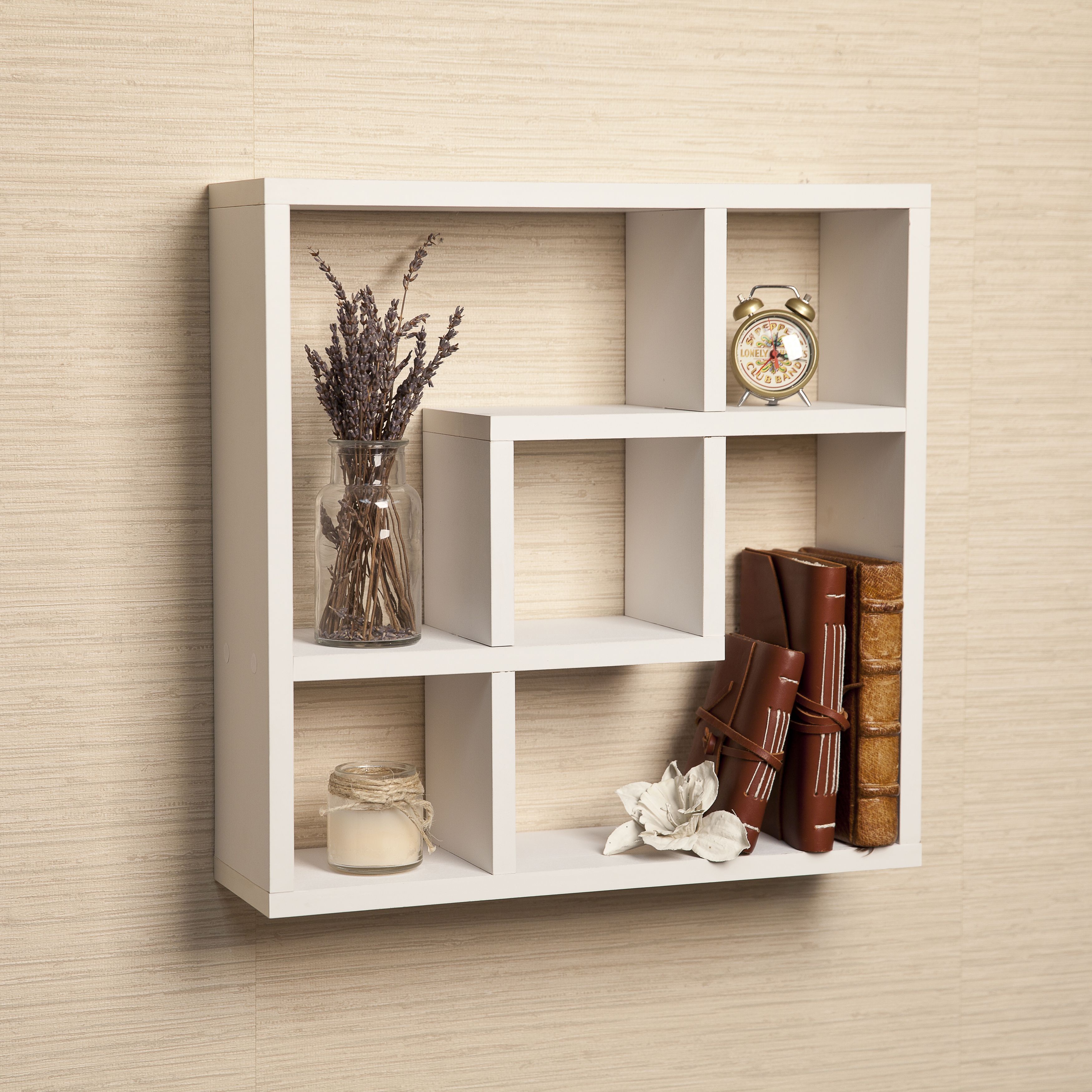 this decorative floating wall shelf geometric pattern has configurations openings different clean and mini stic look will frame your ikea bathroom units diy projects shoe