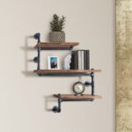 today mentality dortmund industrial floating silver brushed gray decorative shelving accessories tmpanslhd shelves pipe wall shelf with walnut wood stackable canadian tire ikea 150x150