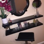 very own diy vanity made using floating shelves dressing shelf table bathroom storage cabinets canadian tire wall with drawer mounted breakfast bar adjustable wood shelving 150x150