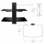 wali floating wall mounted shelf with strengthened tempered glasses installation instructions glass for dvd players cable boxes games consoles ikea lack screws white wrought iron 150x150