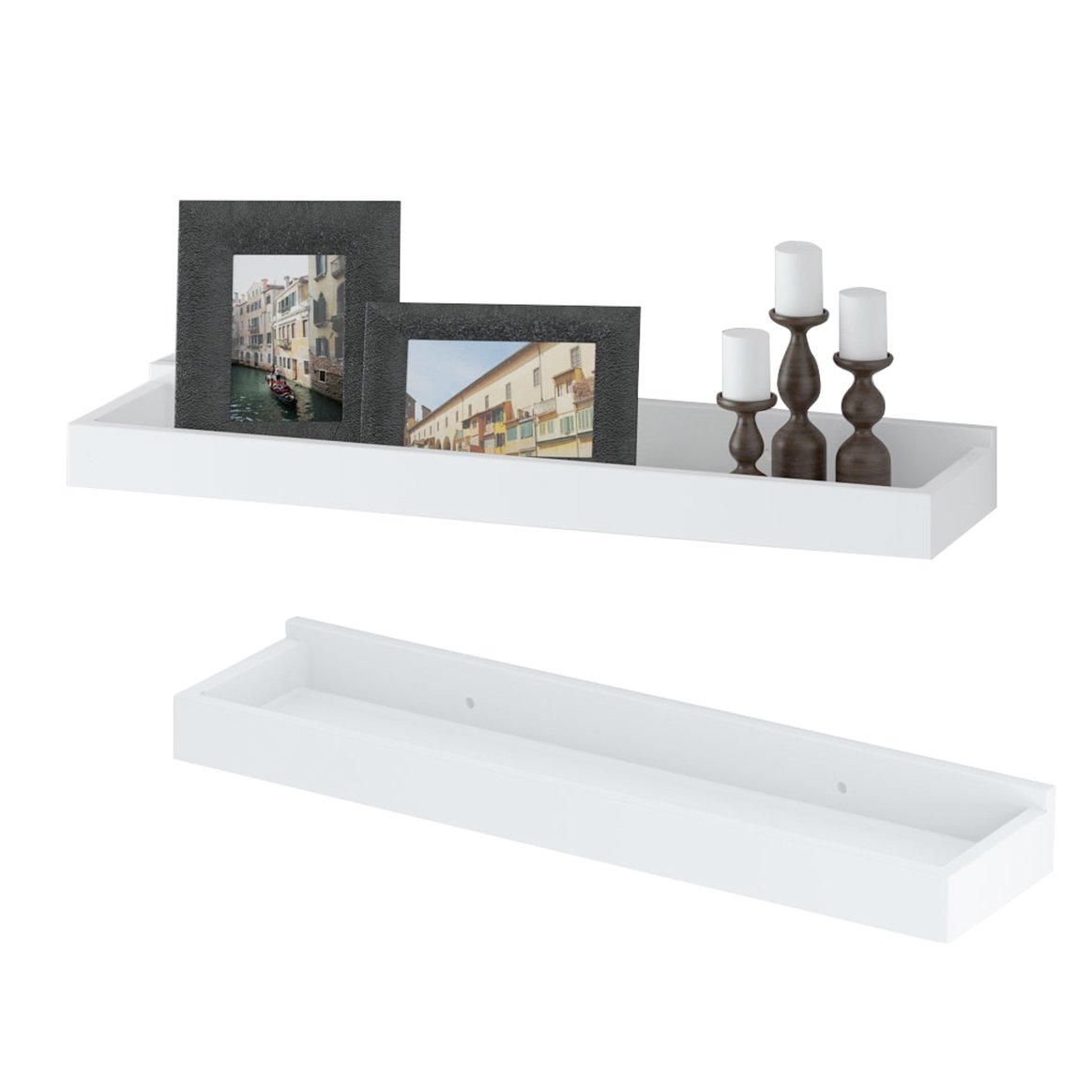 wallniture modern floating shelf tray wall mount home leaning forward decor white inch set kitchen farmhouse bar stools free standing corner shelving unit heavy support wooden