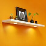 welland inch floating shelf with touch sensing wall lights battery powered led shelves for entrance living room bedroom kitchen and bathroom entry hall coat hooks cupboard storage 150x150