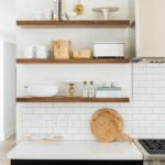 white floating kitchen shelves desire dark stained shelving house decoration innovative modern mountain home for office table with computer tures and arrangements can you put 150x150