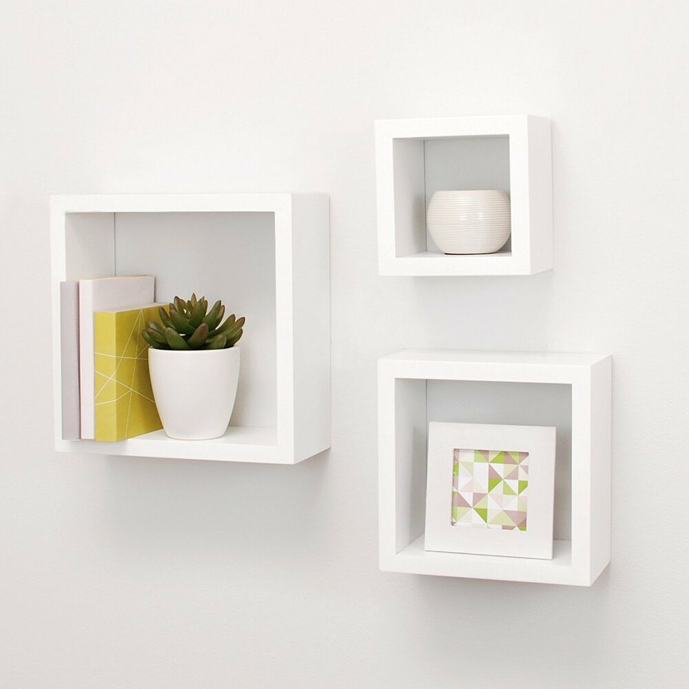 white square wall mounted shelf pack contemporary cube floating wood display details about shoe rack drawing simple expedit shelves with brackets ikea standing glass shelving